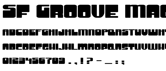 SF Groove Machine ExtUpright Bold font